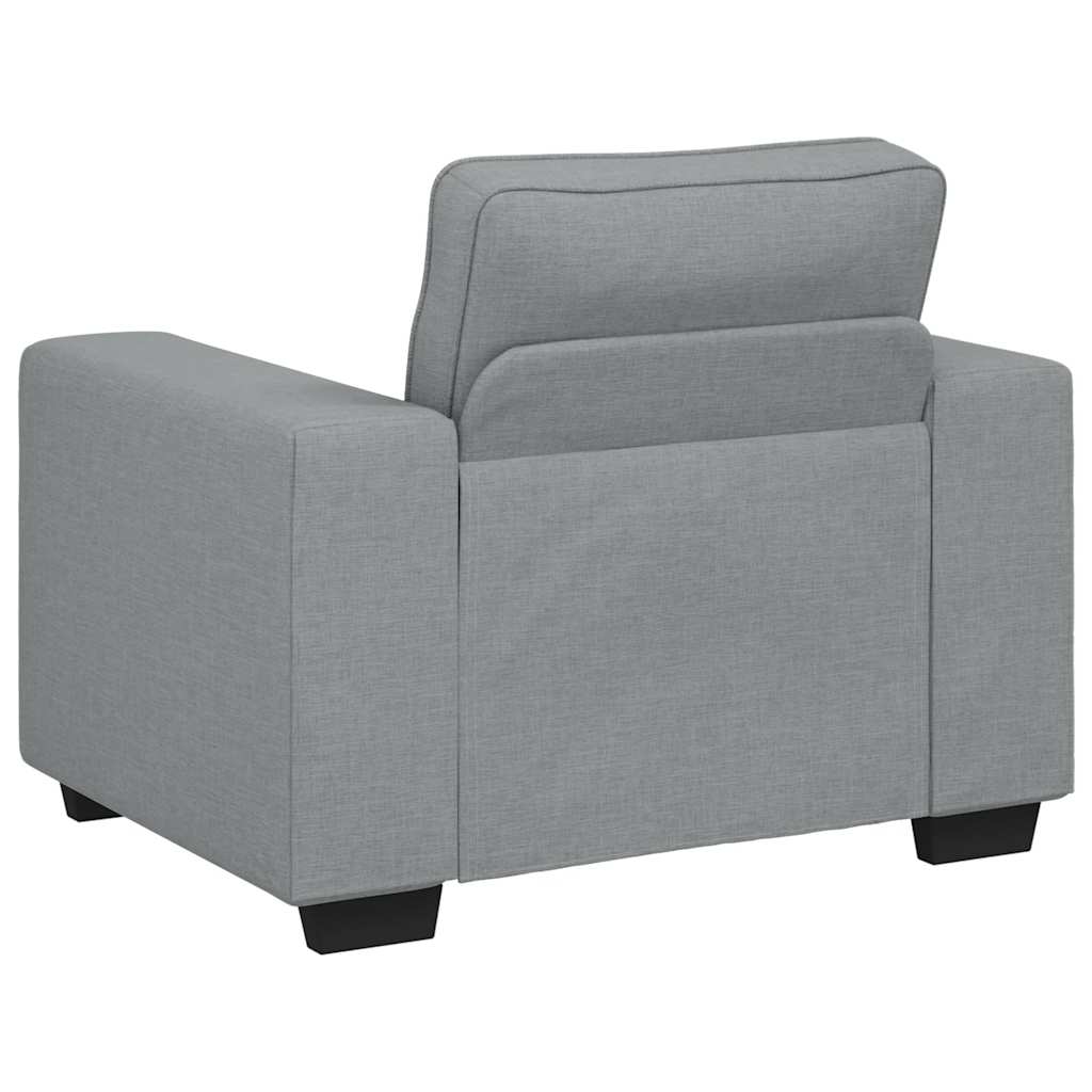 Poltrona tecido 60 cm cinzento-claro