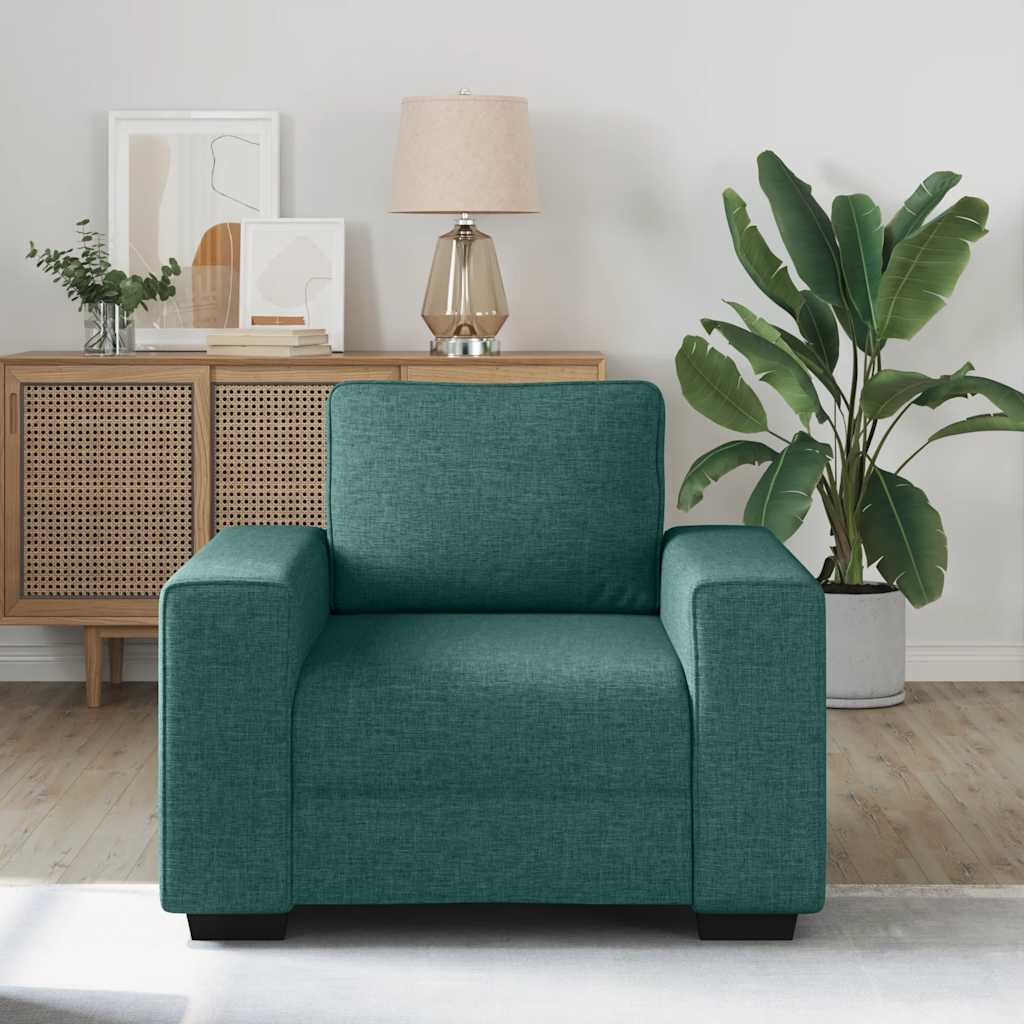 Poltrona 60 cm tecido verde-escuro