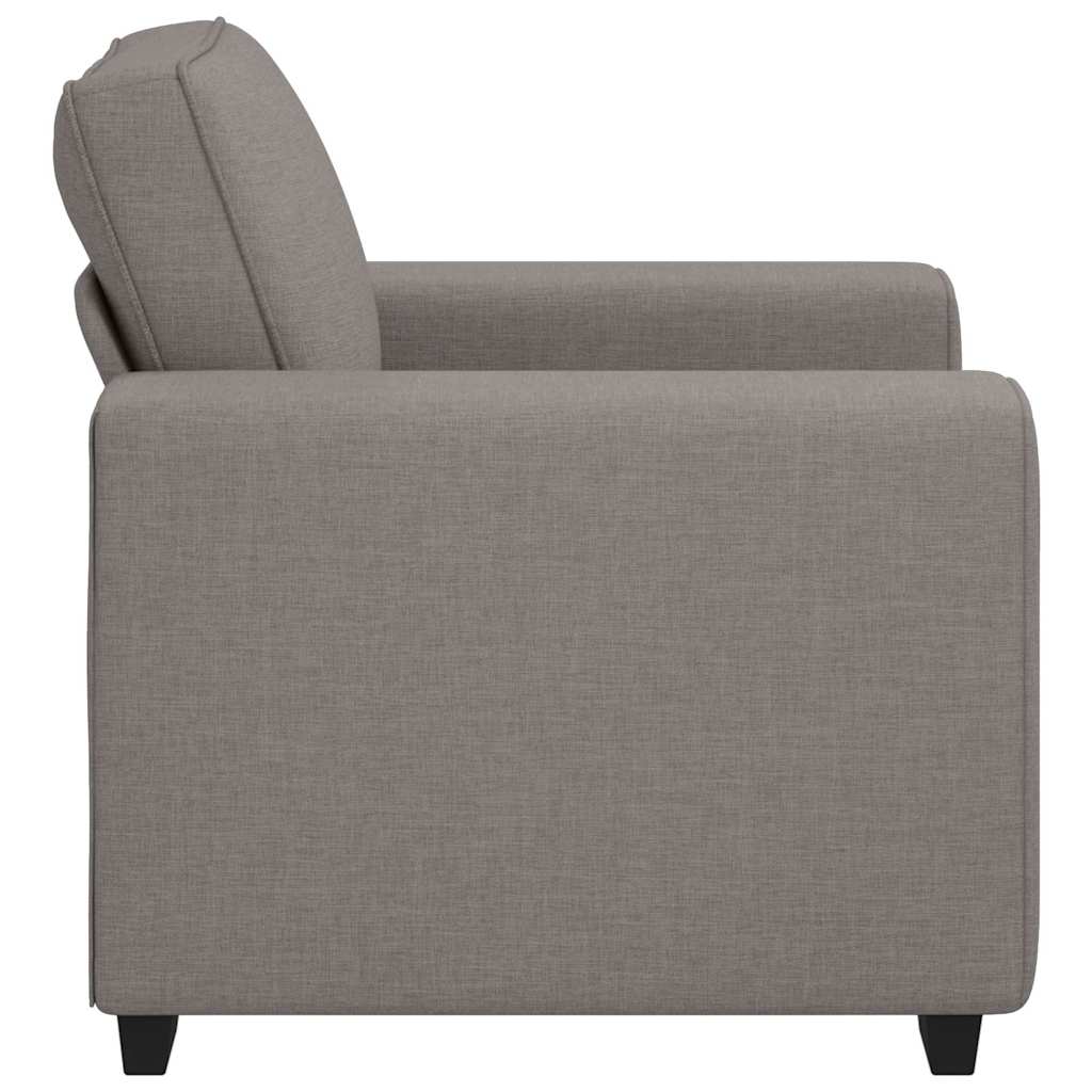 Poltrona tecido 60 cm cinzento-acastanhado