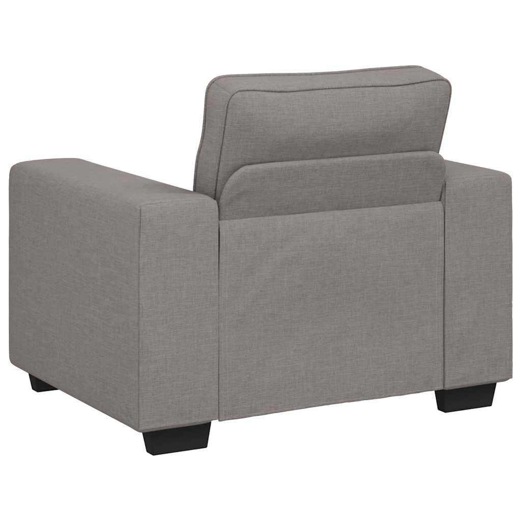 Poltrona tecido 60 cm cinzento-acastanhado