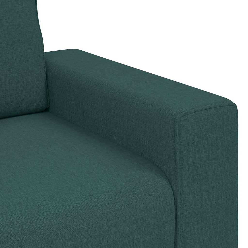 Sofá de 2 lugares 120 cm tecido verde-escuro