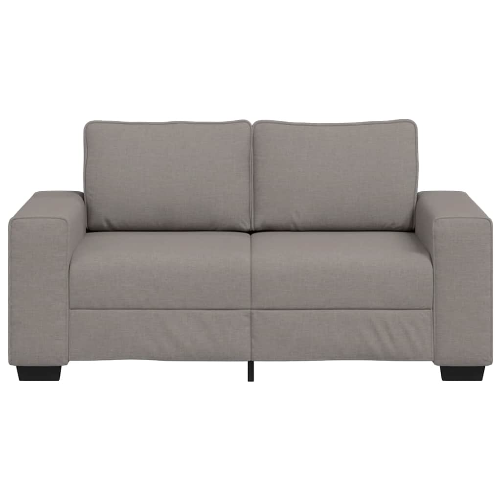 Sofá de 2 lugares tecido 120 cm cinzento-acastanhado