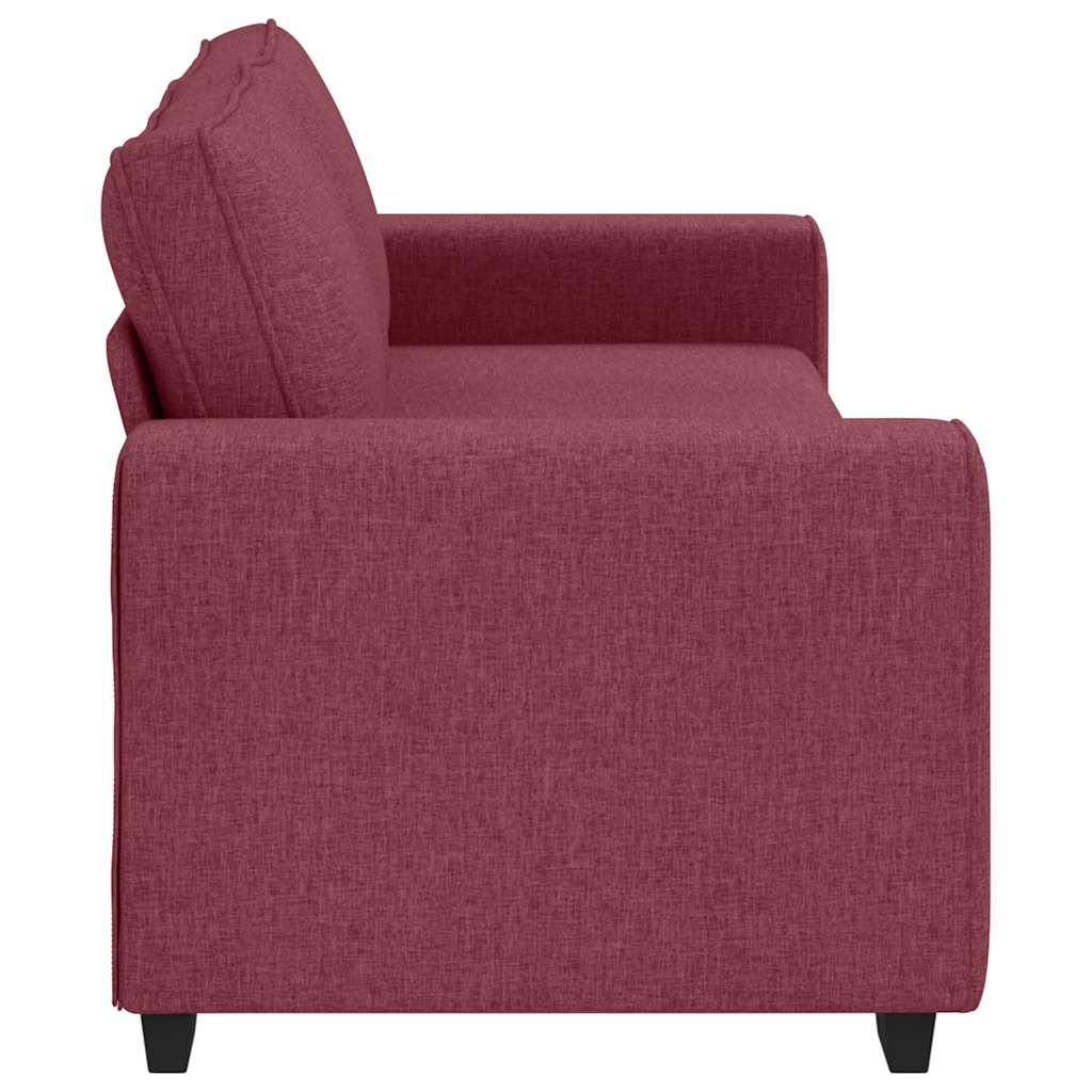 Sofá de 3 lugares tecido 180 cm vermelho tinto