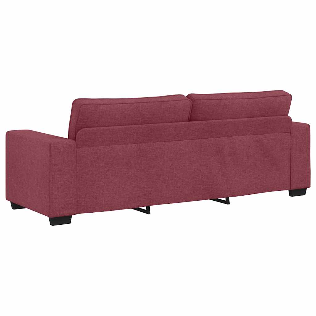 Sofá de 3 lugares tecido 180 cm vermelho tinto