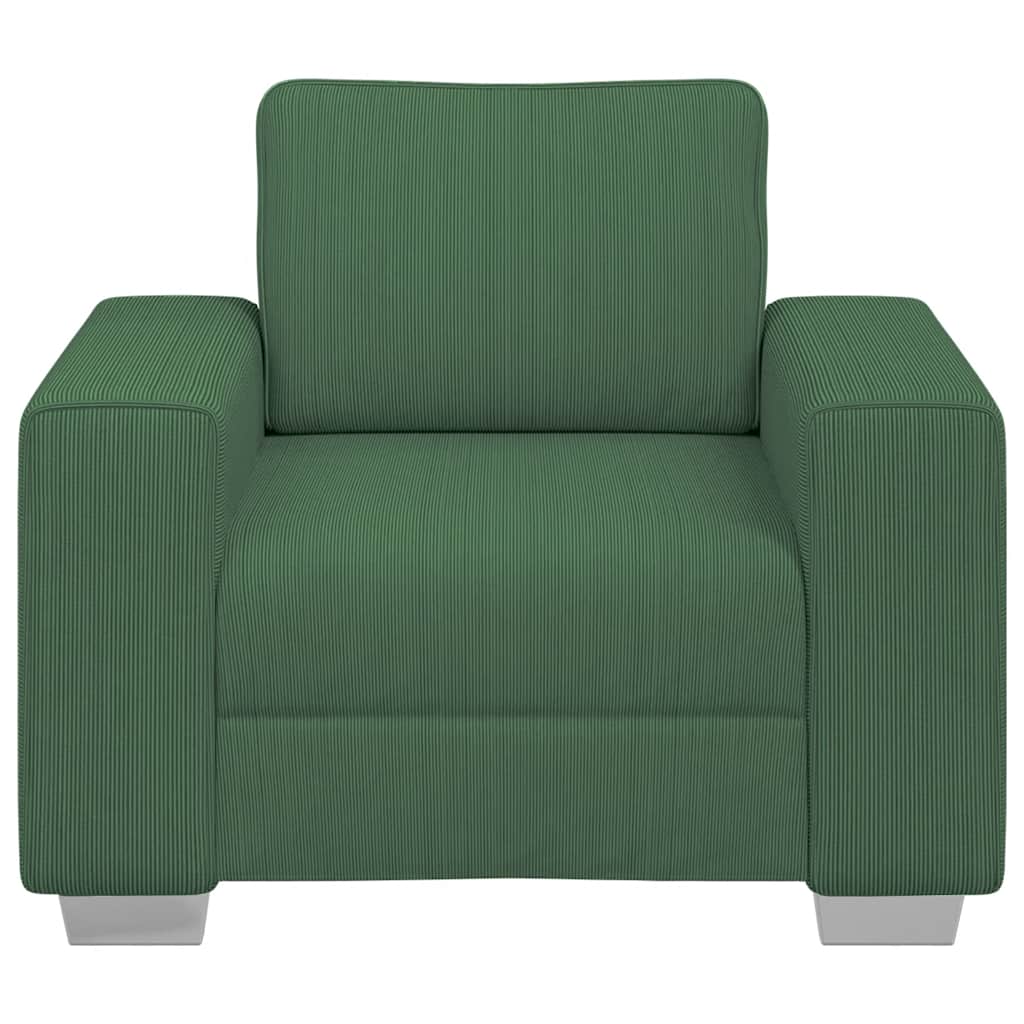 Poltrona 60 cm tecido corduroy verde escuro