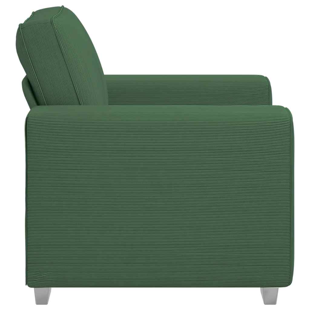 Poltrona 60 cm tecido corduroy verde escuro