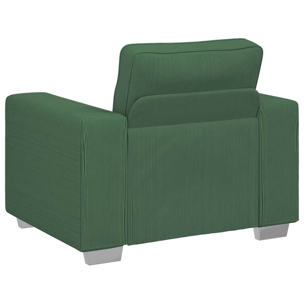 Poltrona 60 cm tecido corduroy verde escuro