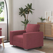 Sofá com almofada vermelho tinto 100 x 77 x 82 cm tecido