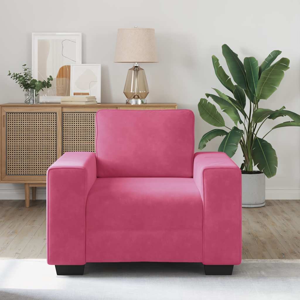 Poltrona 60 cm veludo vermelho-tinto