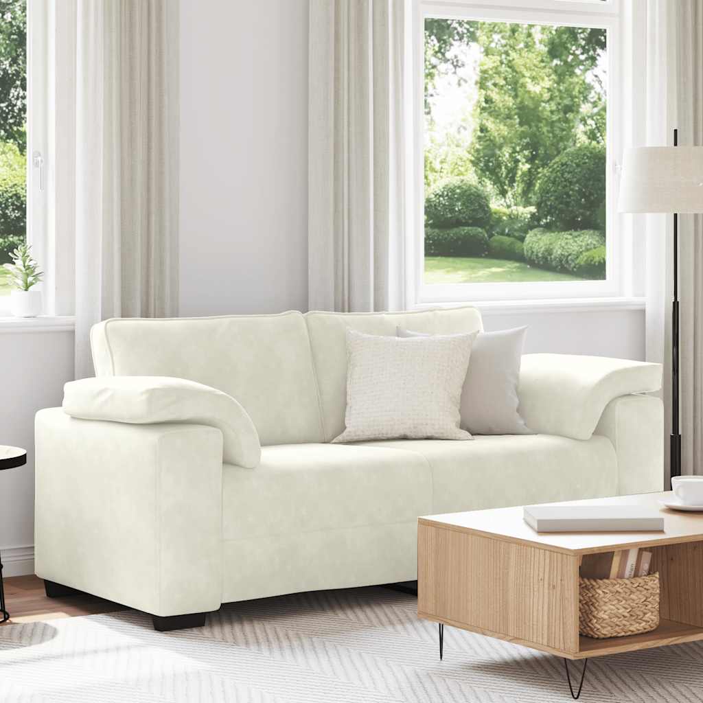 Sofá-luvas 140 cm veludo creme