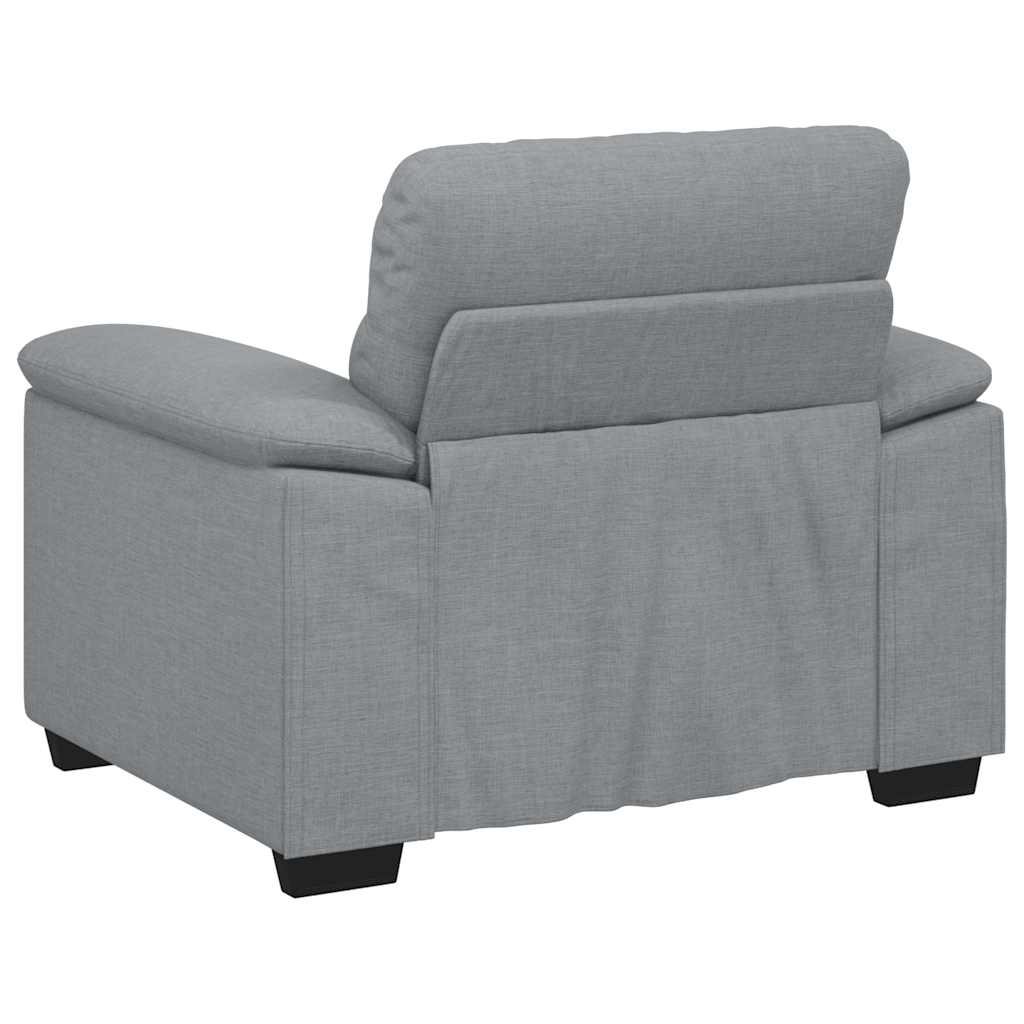 Poltrona tecido 60 cm cinzento-claro