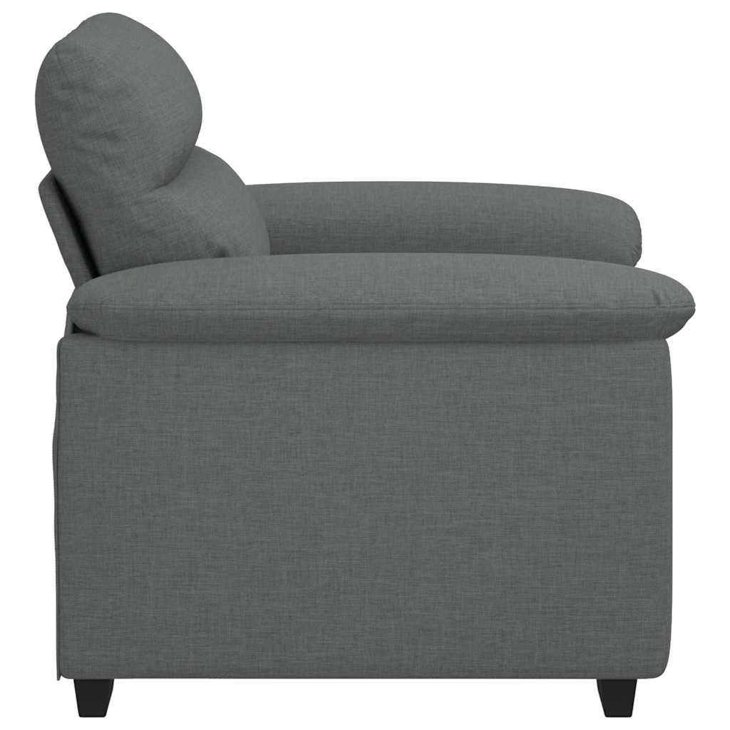 Poltrona 60 cm tecido cinzento-escuro