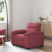 Poltrona 60 cm tecido vermelho tinto