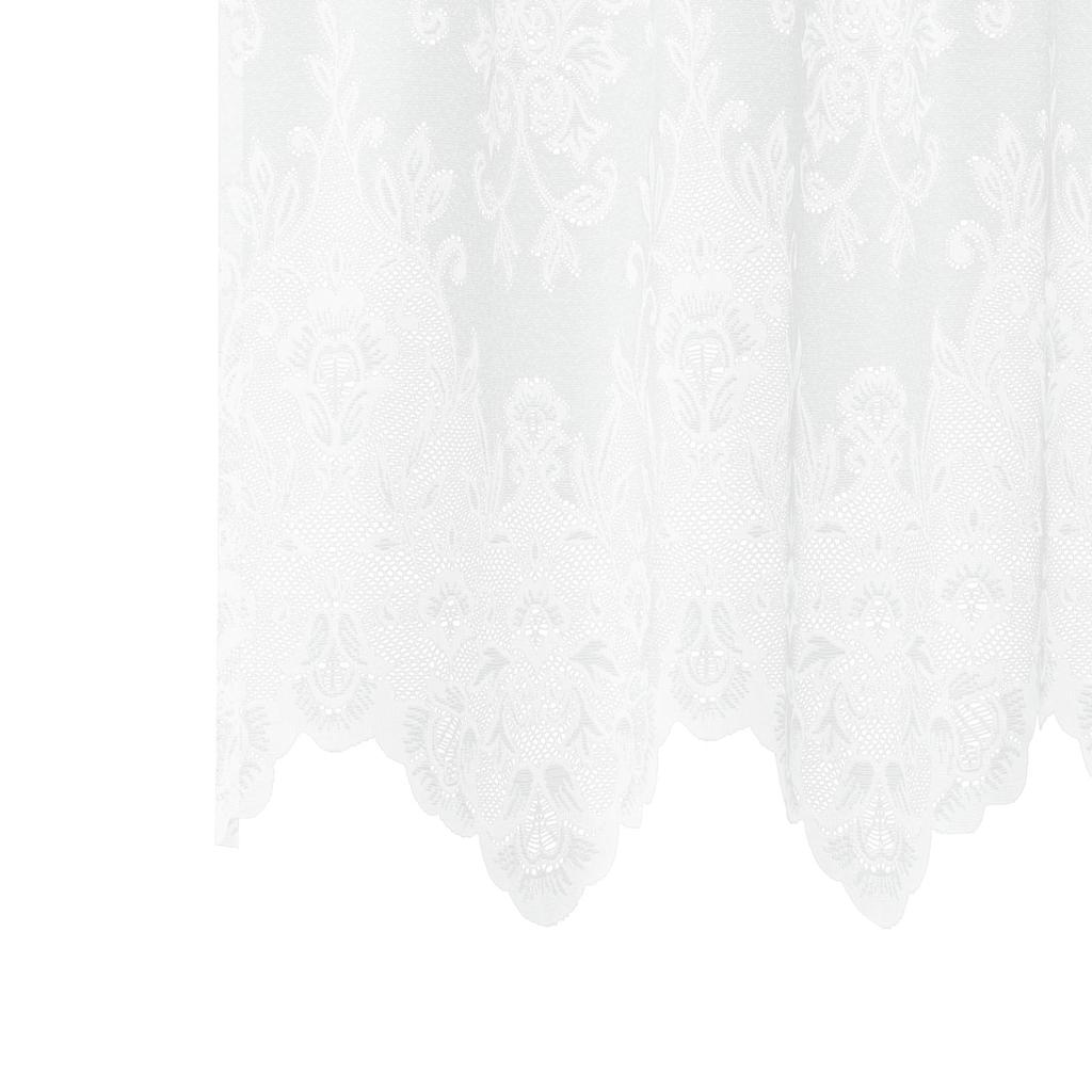 Cortina de Renda com cortinas Branco 500x100cm Poliéster