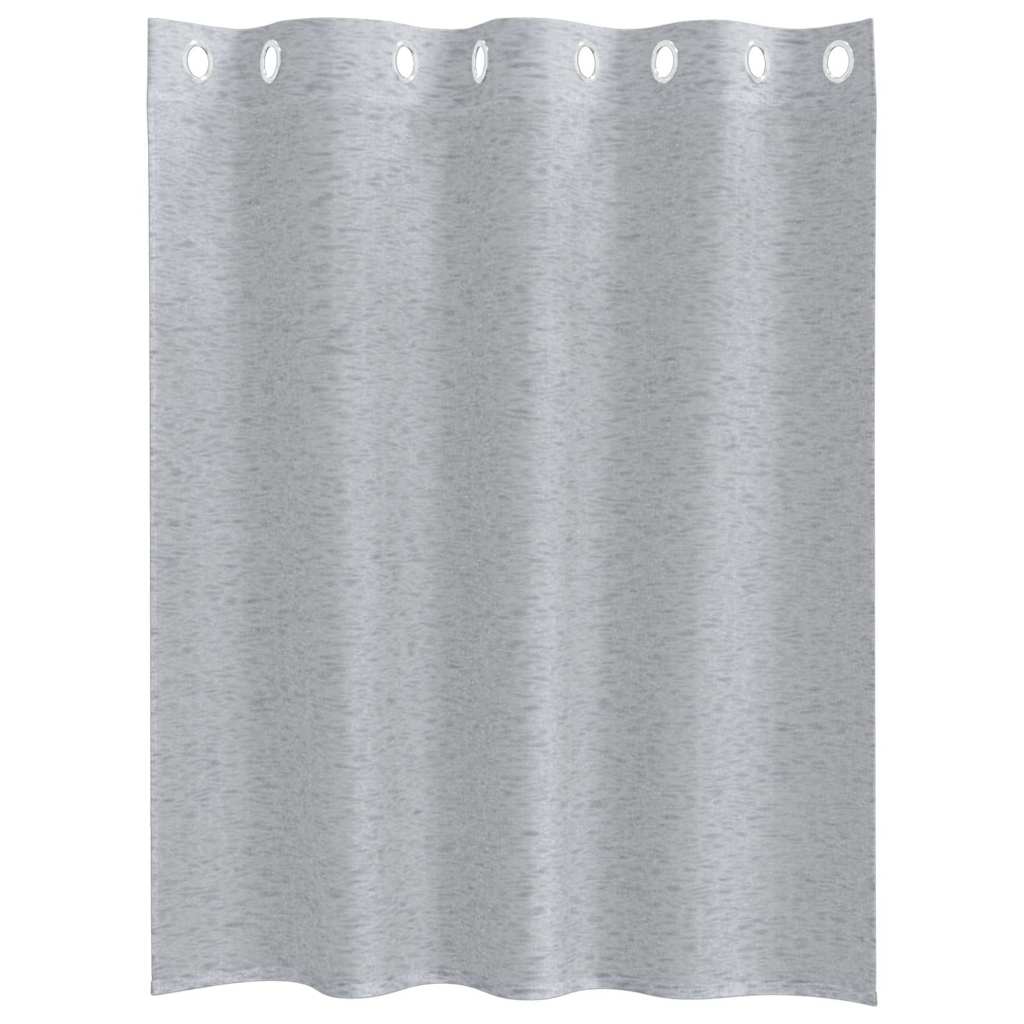 Cortina de Voile 2 pcs Cinzento escuro 140x140cm Poliéster