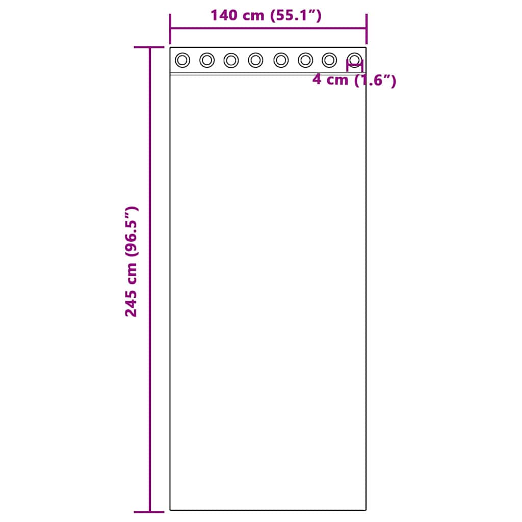 Cortina de Voile 2 pcs Cinzento escuro 140x245cm Poliéster