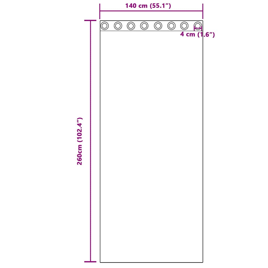 Cortina de Voile 2 pcs Cinzento escuro 140x260cm Poliéster