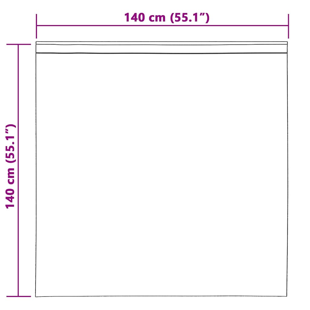 Cortina de Voile com cortinas 2 pcs Branco 140x140cm Poliéster