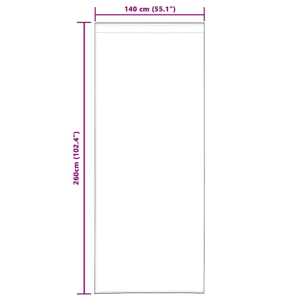 Cortina de Voile com cortinas 2 pcs Branco 140x260cm Poliéster