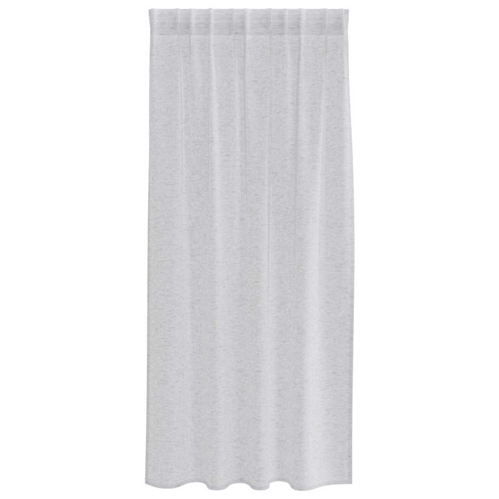 Cortina de Voile 2 pcs Cinzento-claro 140x175cm Poliéster