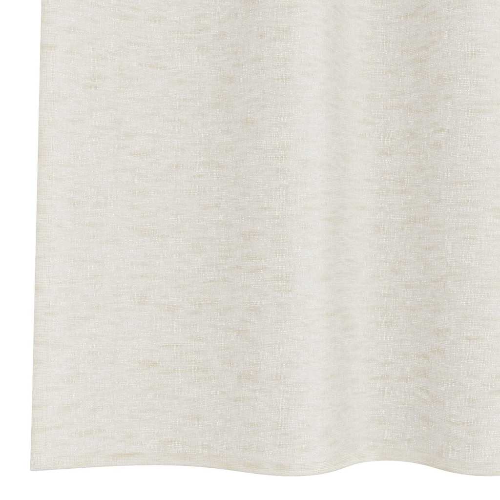 Cortina de Voile com cortinas 2 pcs Creme 140x140cm Poliéster