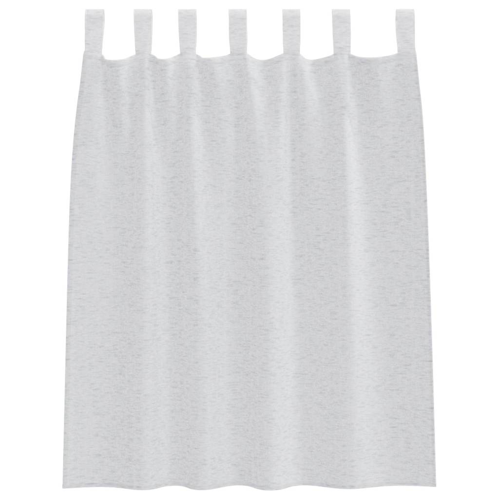 Cortina de Voile 2 pcs Cinzento-claro 140x140cm Poliéster