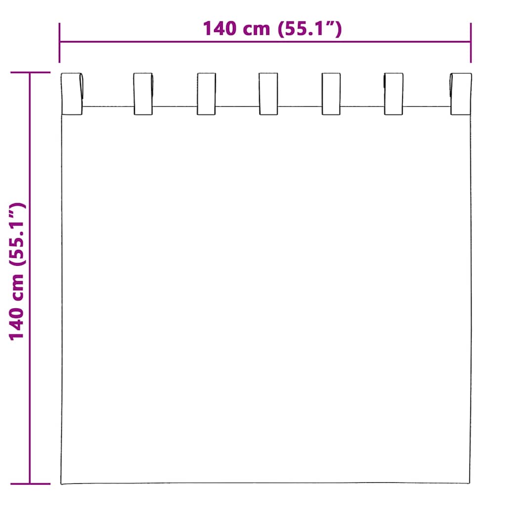 Cortina de Voile 2 pcs Cinzento-claro 140x140cm Poliéster