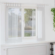 Cortina de Voile 2 pcs Cinzento-claro 140x175cm Poliéster