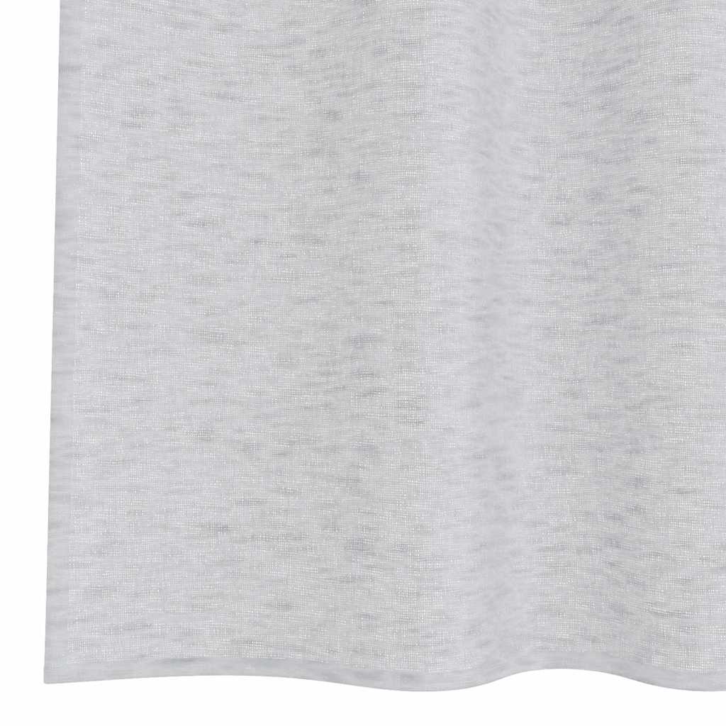 Cortina de Voile 2 pcs Cinzento-claro 140x245cm Poliéster