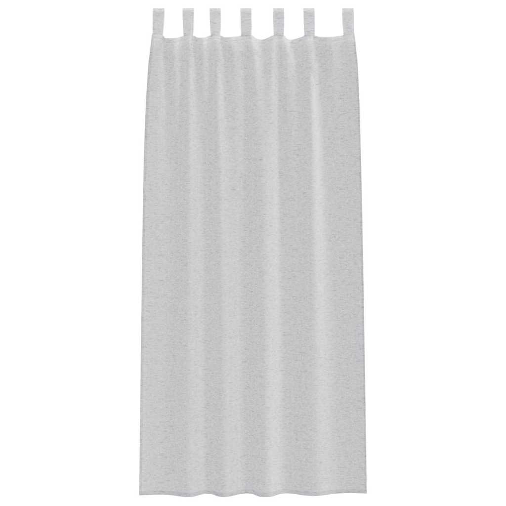 Cortina de Voile 2 pcs Cinzento-claro 140x245cm Poliéster