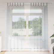 Cortina de Voile 2 pcs Cinzento escuro 140x245cm Poliéster