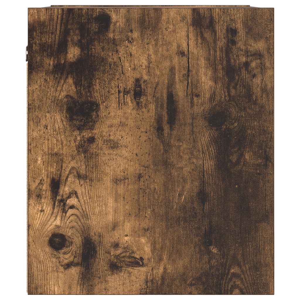 Mesas de cabeceira de parede 2 pcs 38x34x40 cm carvalho fumado