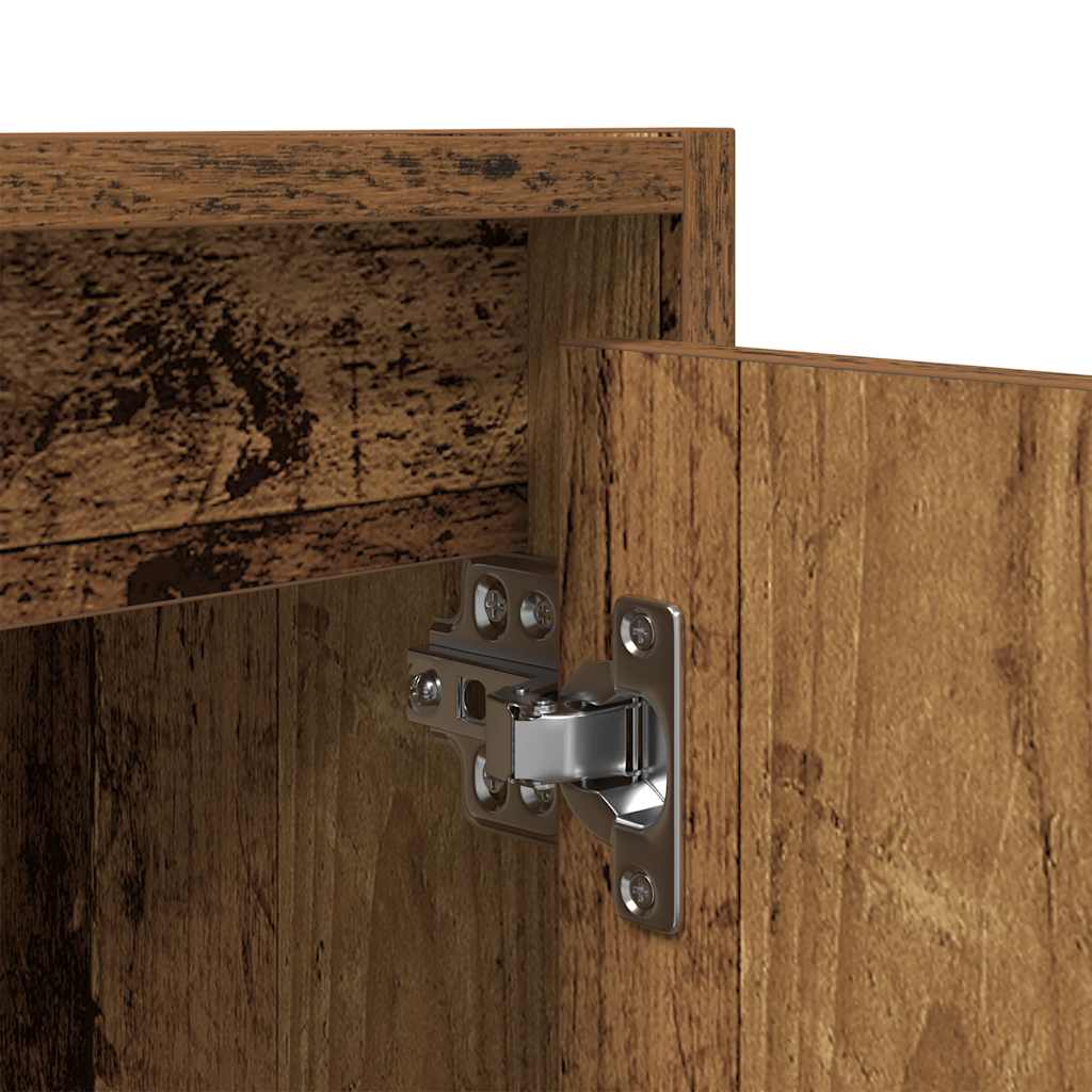 Mesas de cabeceira de parede 2 pcs 38x34x40cm madeira velha