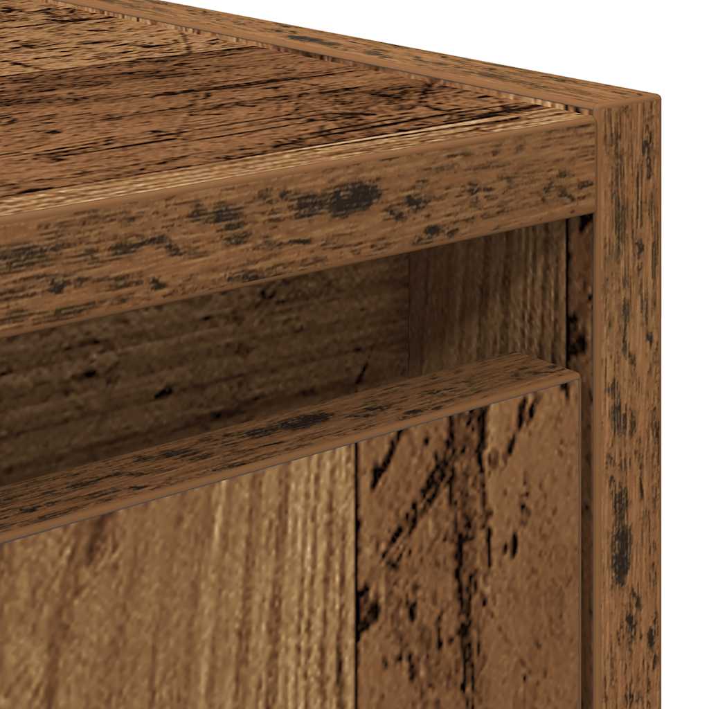 Mesas de cabeceira de parede 2 pcs 38x34x40cm madeira velha