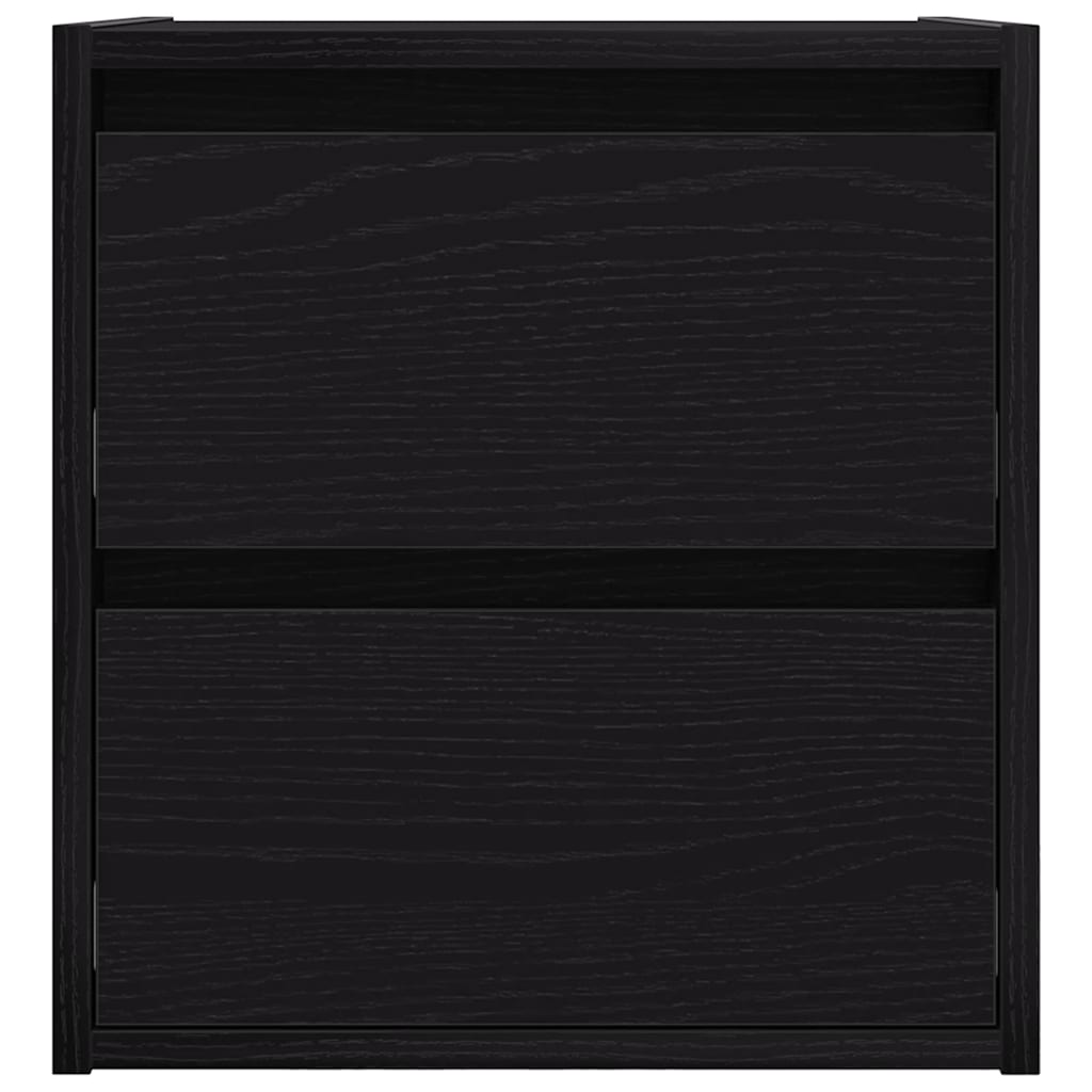 Mesas de cabeceira de parede 2pcs 38x34x40 cm carvalho preto