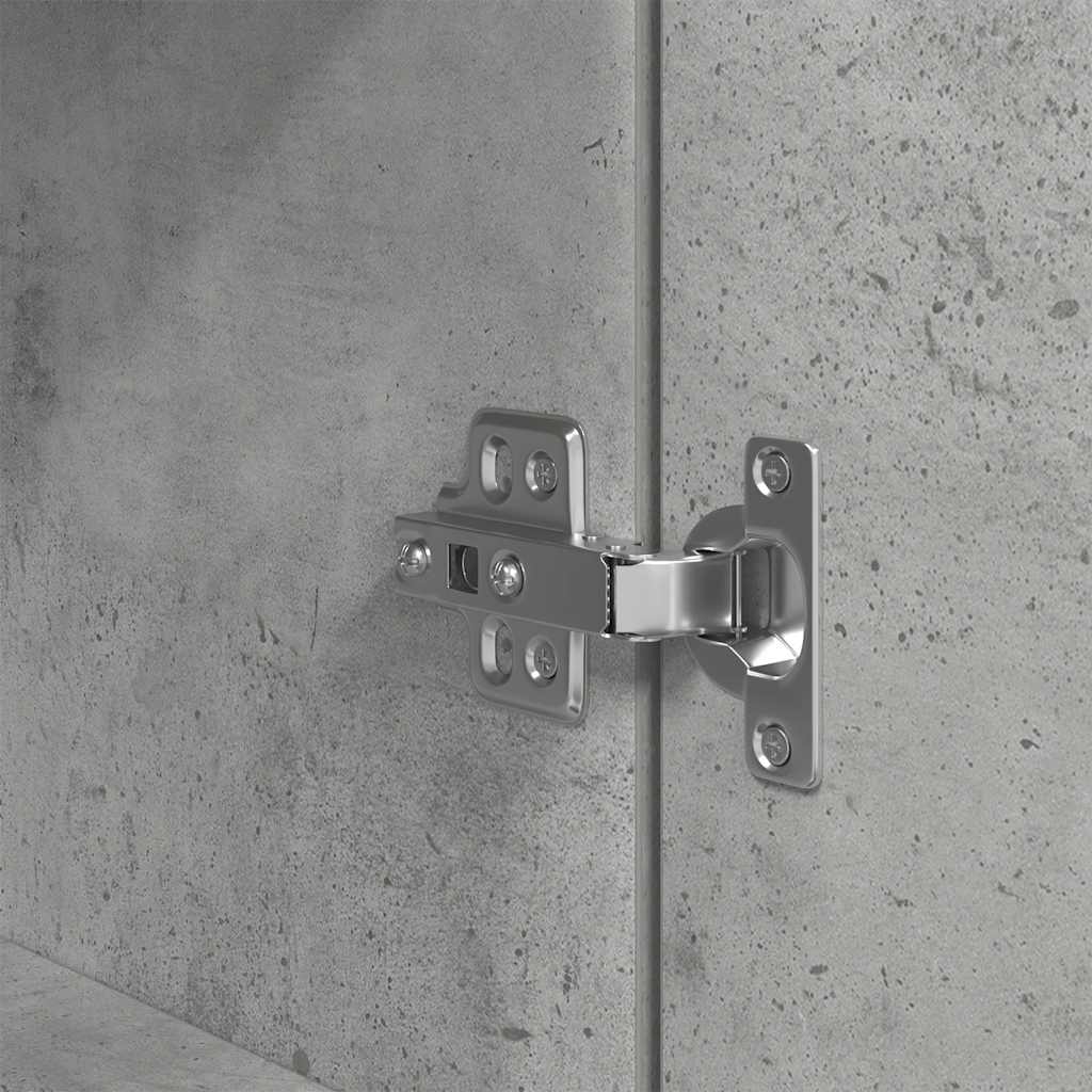 Mesa cabeceira 39x35x125 cm derivados de madeira cinza cimento