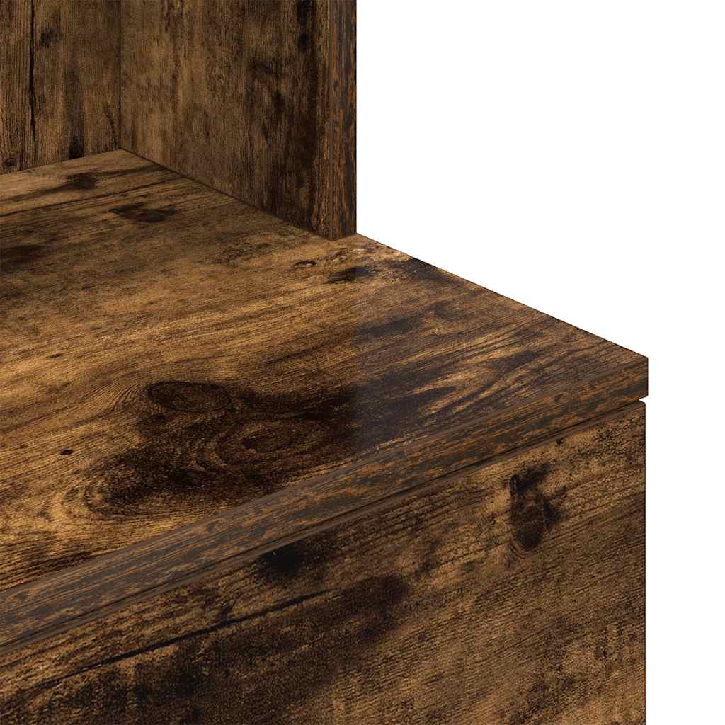 Mesa de cabeceira 39x35x125cm derivados madeira carvalho fumado