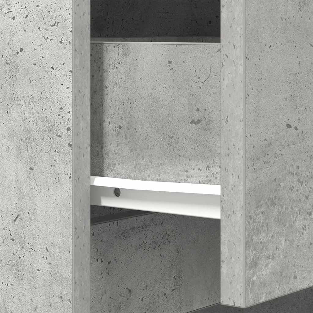 Mesa de cabeceira 39x35x65 cm derivados madeira cinza cimento