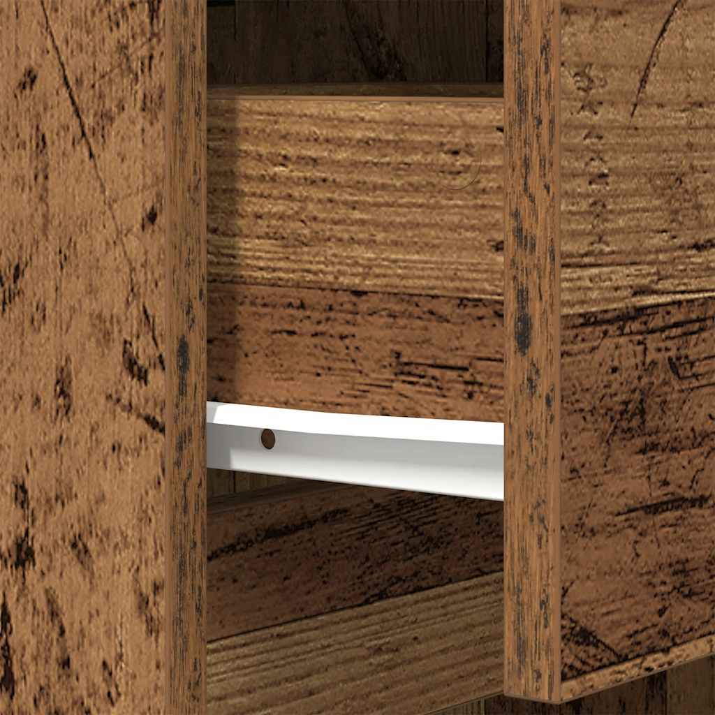 Mesa de cabeceira 39x35x65cm derivados de madeira madeira velha