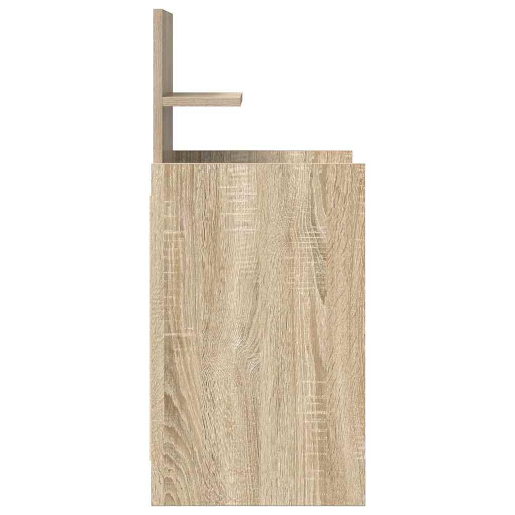 Mesa de cabeceira com 2 gavetas 38x34x80 cm carvalho sonoma