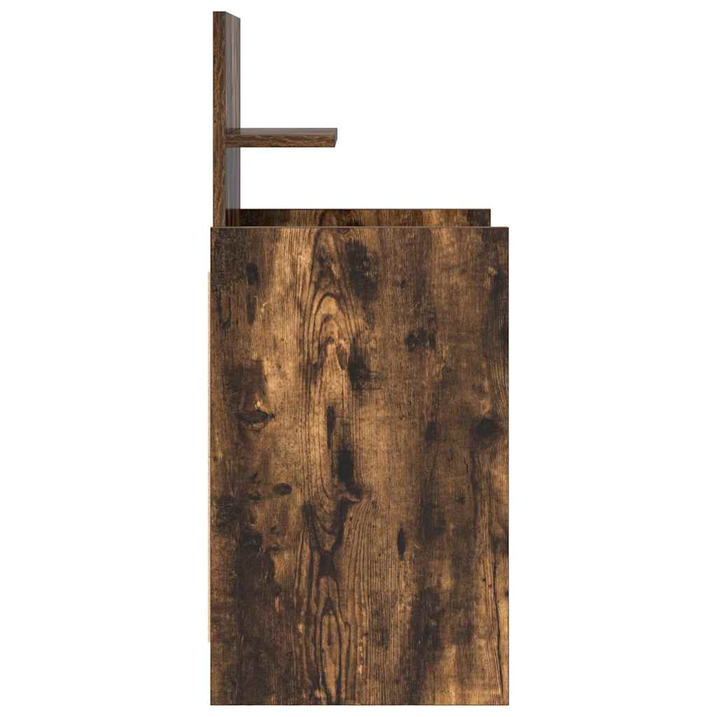 Mesas de cabeceira c/ 2 gavetas 2pcs 38x34x80cm carvalho fumado