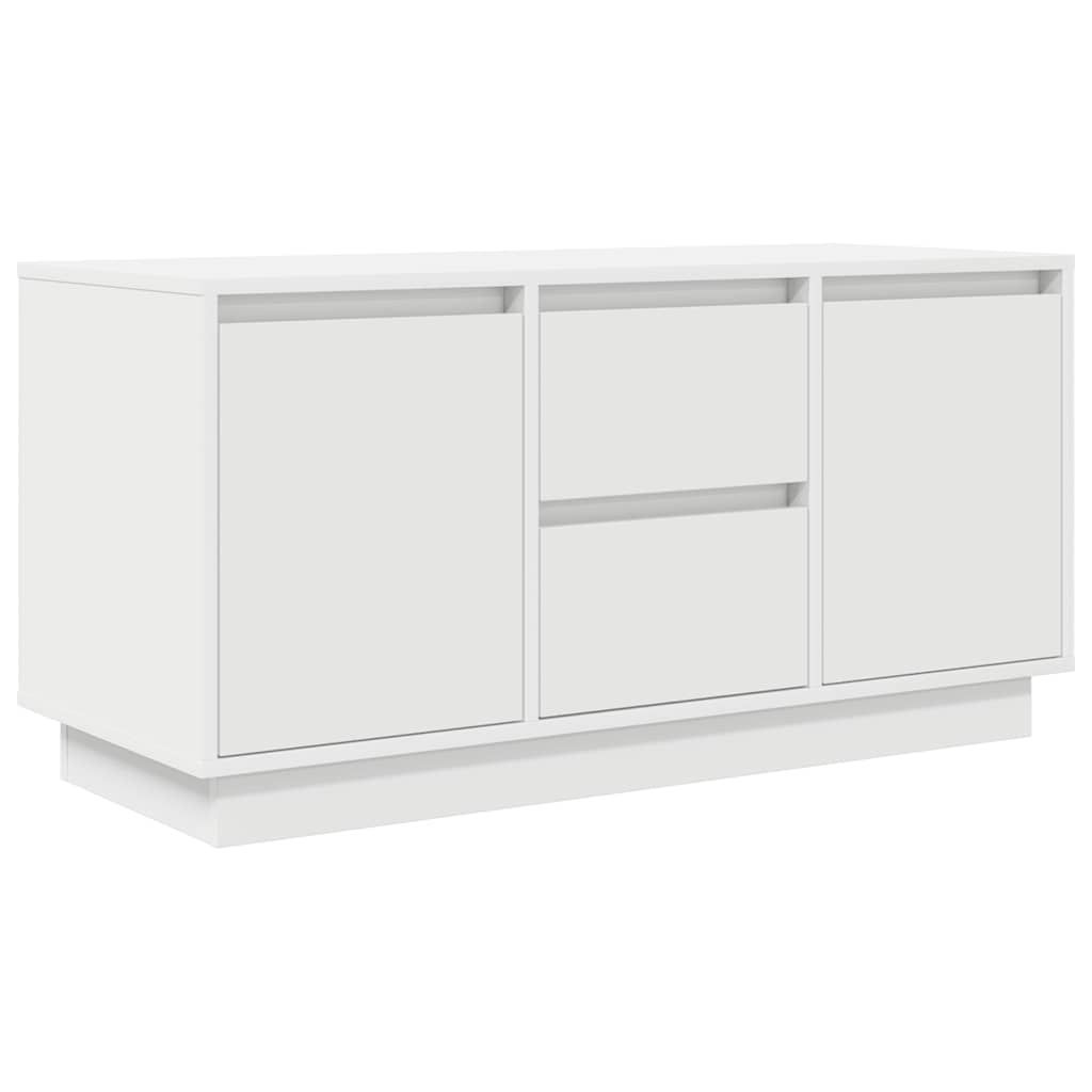 Móvel de TV com luzes LED 100x41x50 cm branco