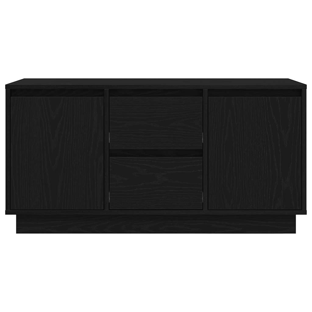 Móvel de TV com luzes LED 100x41x50 cm carvalho preto