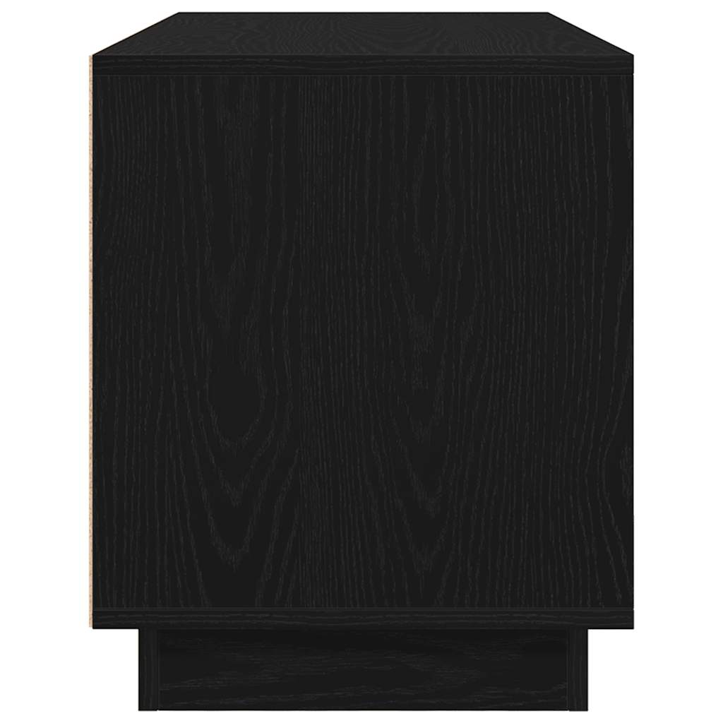Móvel de TV com luzes LED 100x41x50 cm carvalho preto