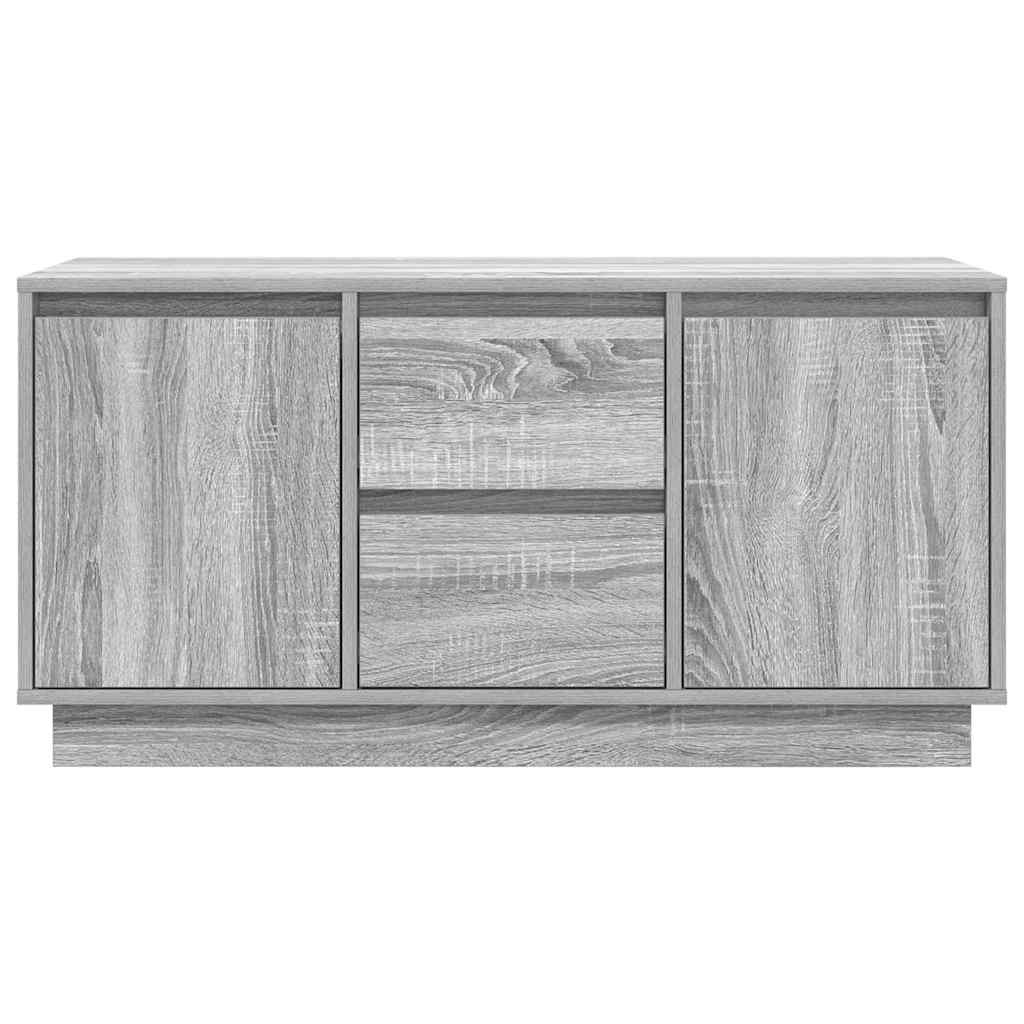Móvel de TV com luzes LED 100x41x50 cm cinzento sonoma