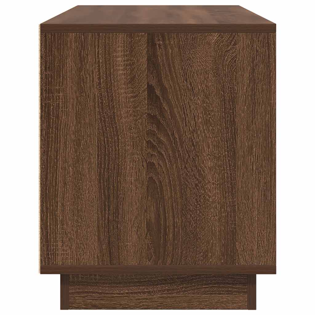 Móvel de TV com luzes LED 100x41x50 cm carvalho castanho