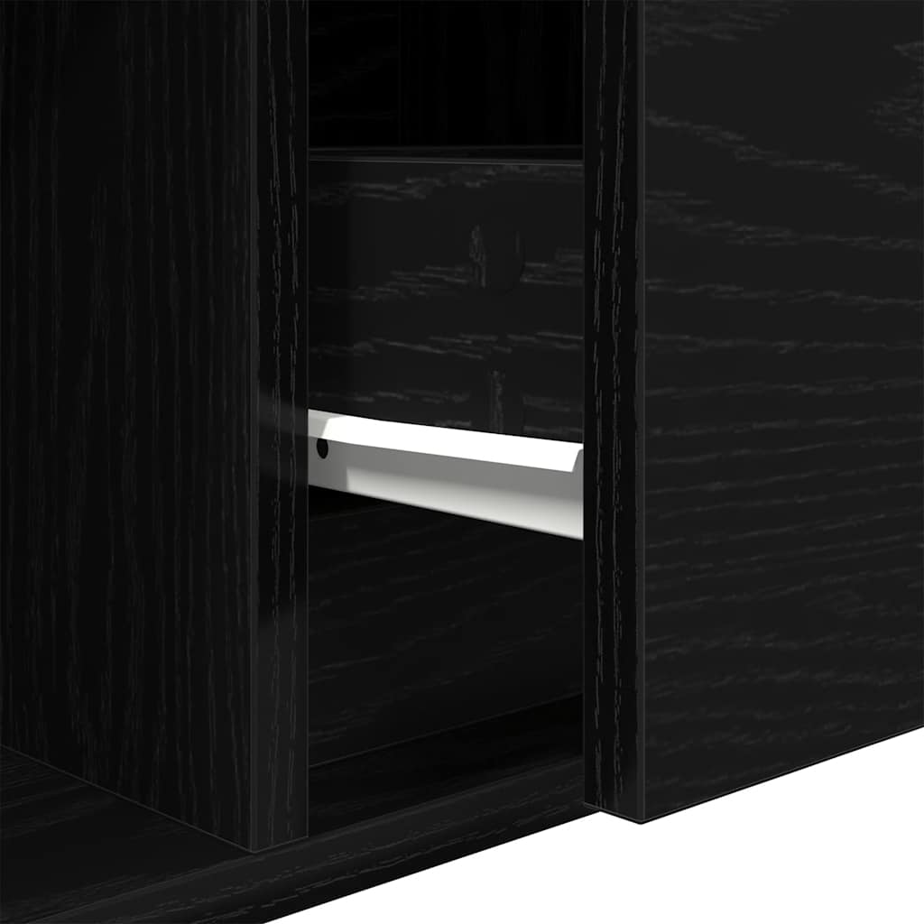 Móvel de TV 80x31x25,5 cm derivados de madeira carvalho preto