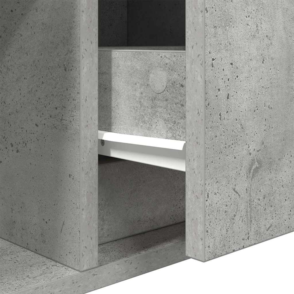 Móvel de TV 100x31x25,5 cm derivados de madeira cinza cimento
