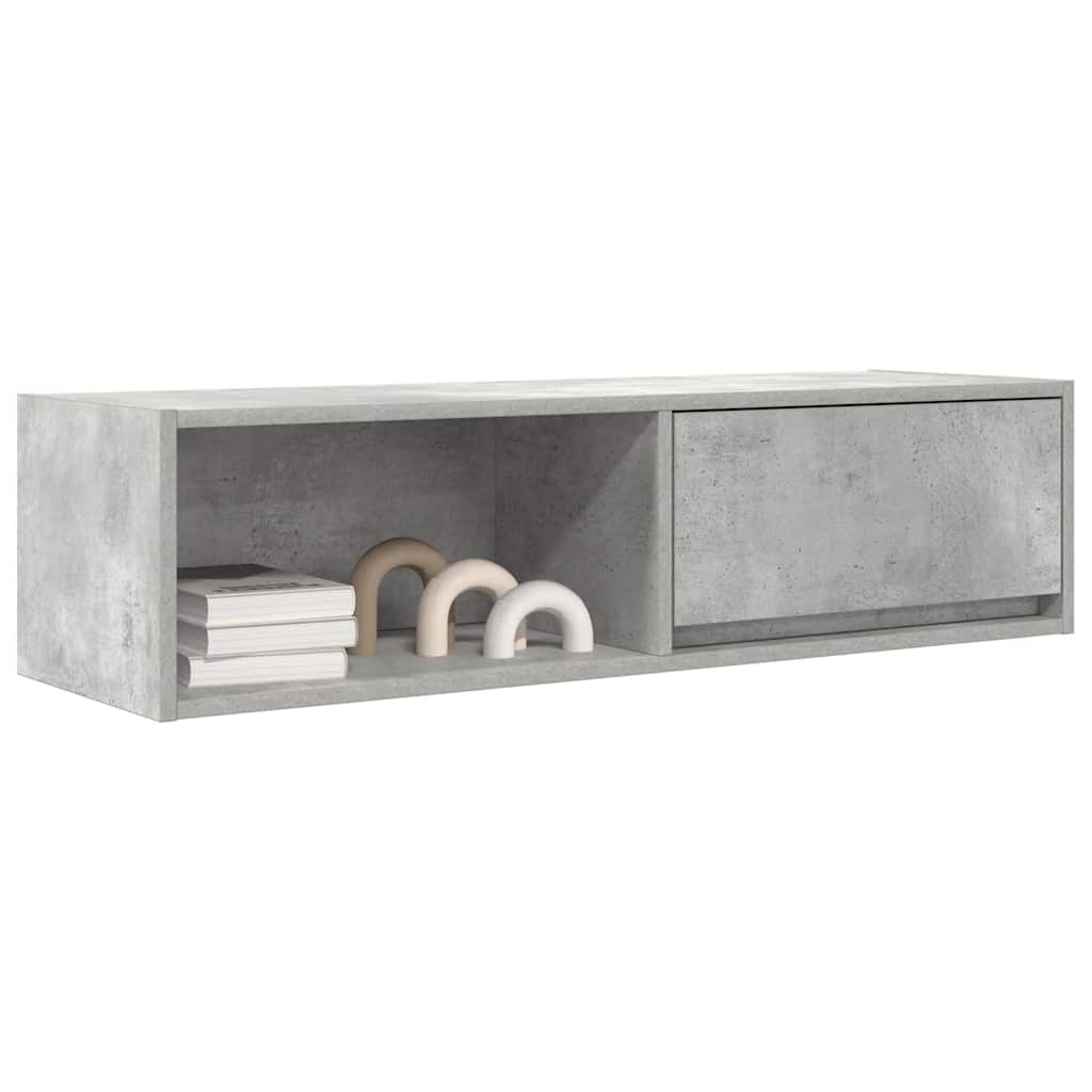 Móvel de TV 100x31x25,5 cm derivados de madeira cinza cimento