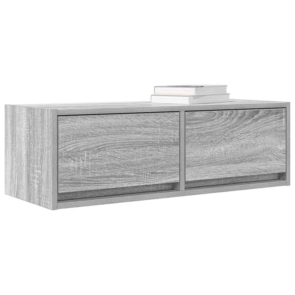 Móvel de TV 80x31x25,5 cm derivados de madeira sonoma cinzento